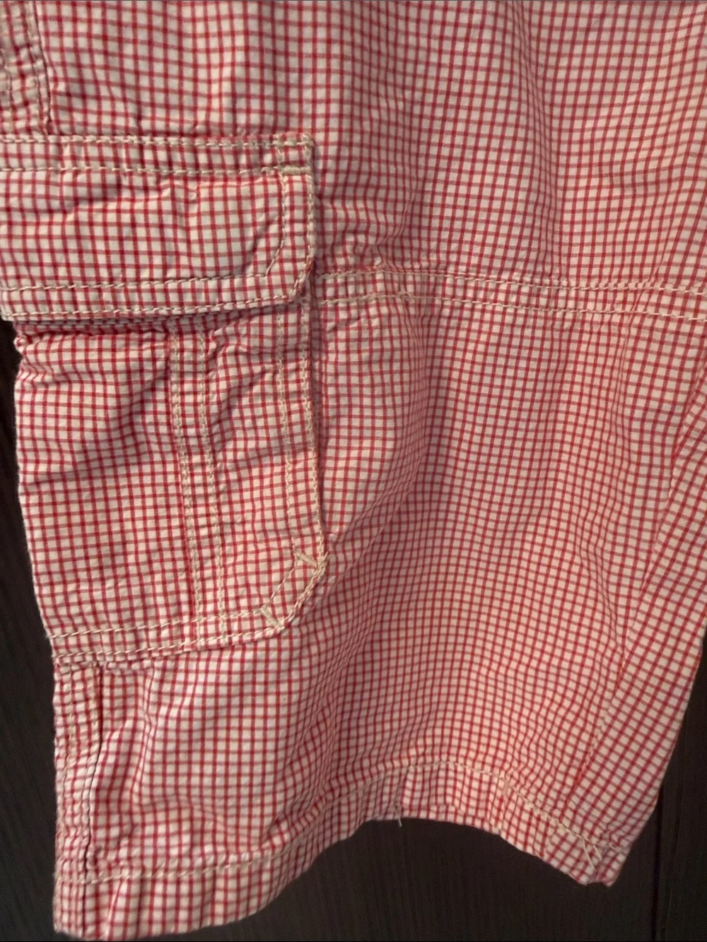 Country Road Red Gingham Cargo Shorts
